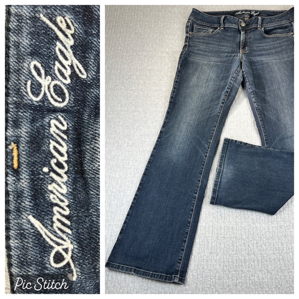 Vintage American Eagle Original Bootcut Dress Jeans‎ Women 12/33X30 1/2 Stretch